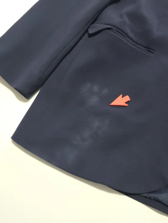 MICHAEL KORS Navy One Button Mensy Blazer Long Sleeve Front Button Size 16 - Picture 5 of 13